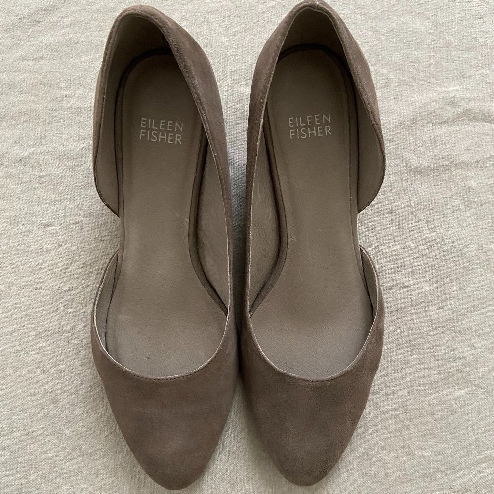 Eileen Fisher Lily Pump in Gray Suede (sz. 8)